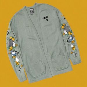 Studio Ghibli My Neighbor Totoro Embroidered Oversized Cardigan